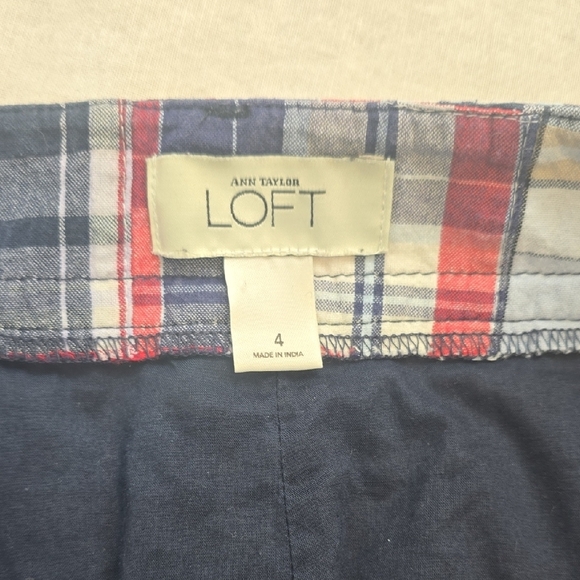 LOFT Multicolor Plaid Madras Skirt - Picture 3 of 4